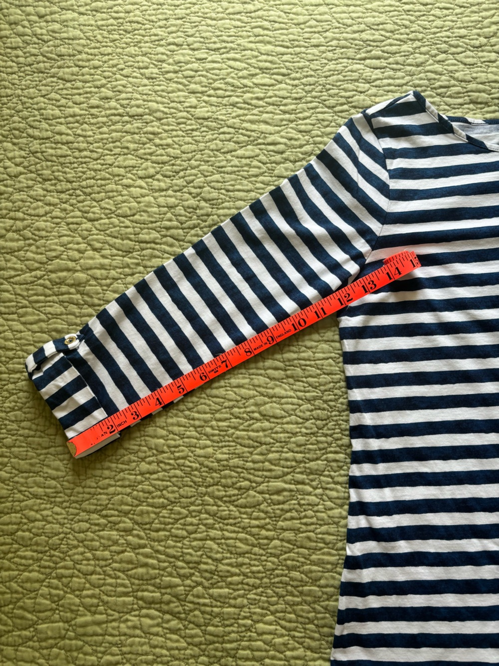 Lily Pulitzer Casual Dress Blue & White Stripe 3/4 Sleeve S - Picture 10 of 11